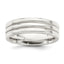 Sterling Silver 6mm Polished Flat Grooved Fancy Band, Size 7–13.5 - Sophia Jewelers