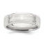 Sterling Silver 6mm Brushed Flat Grooved Beveled Edge Fancy Band Size 13.5