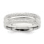 Sterling Silver 6mm Polished Domed Rope Edge Fancy Band