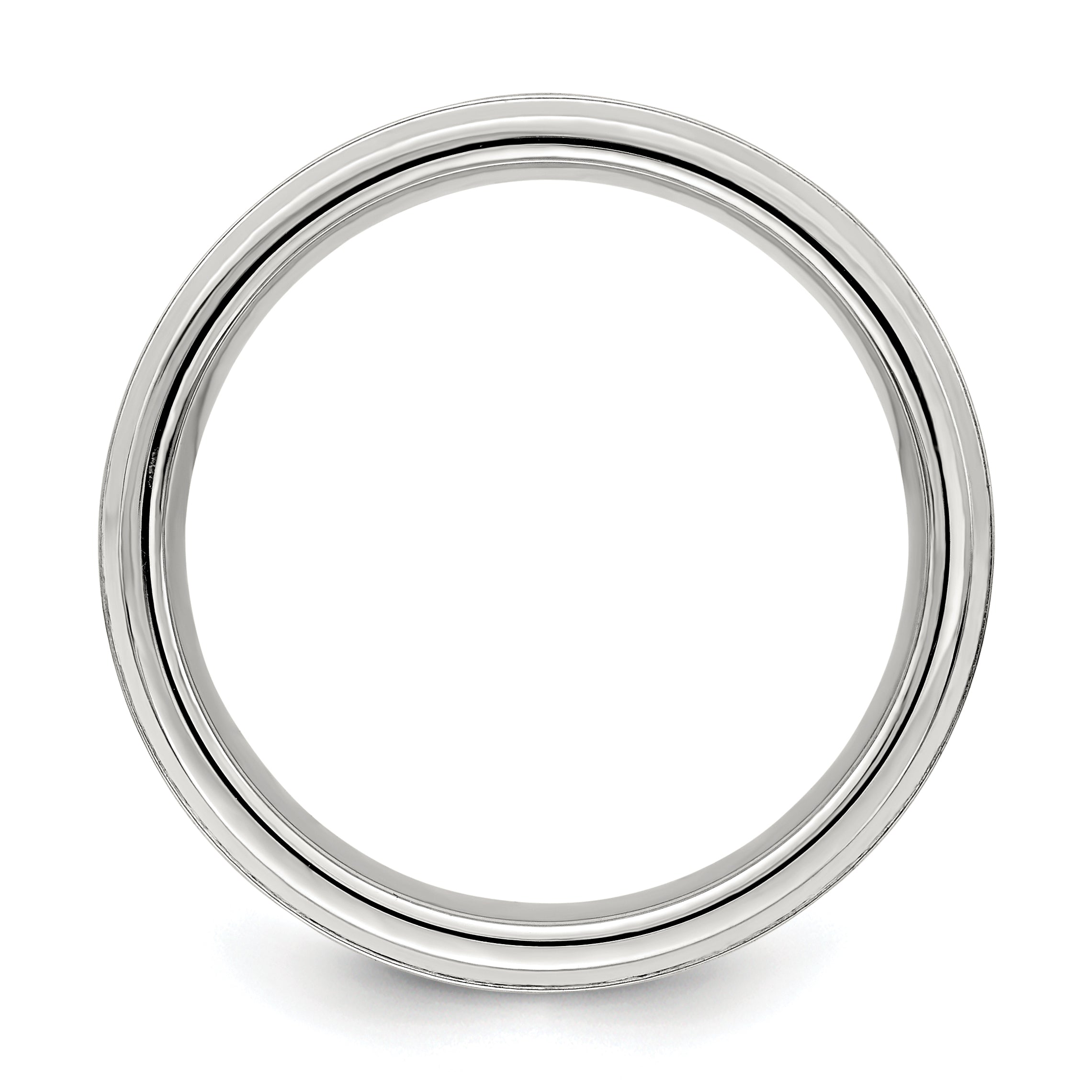 Sterling Silver 6mm Brushed Fancy Band