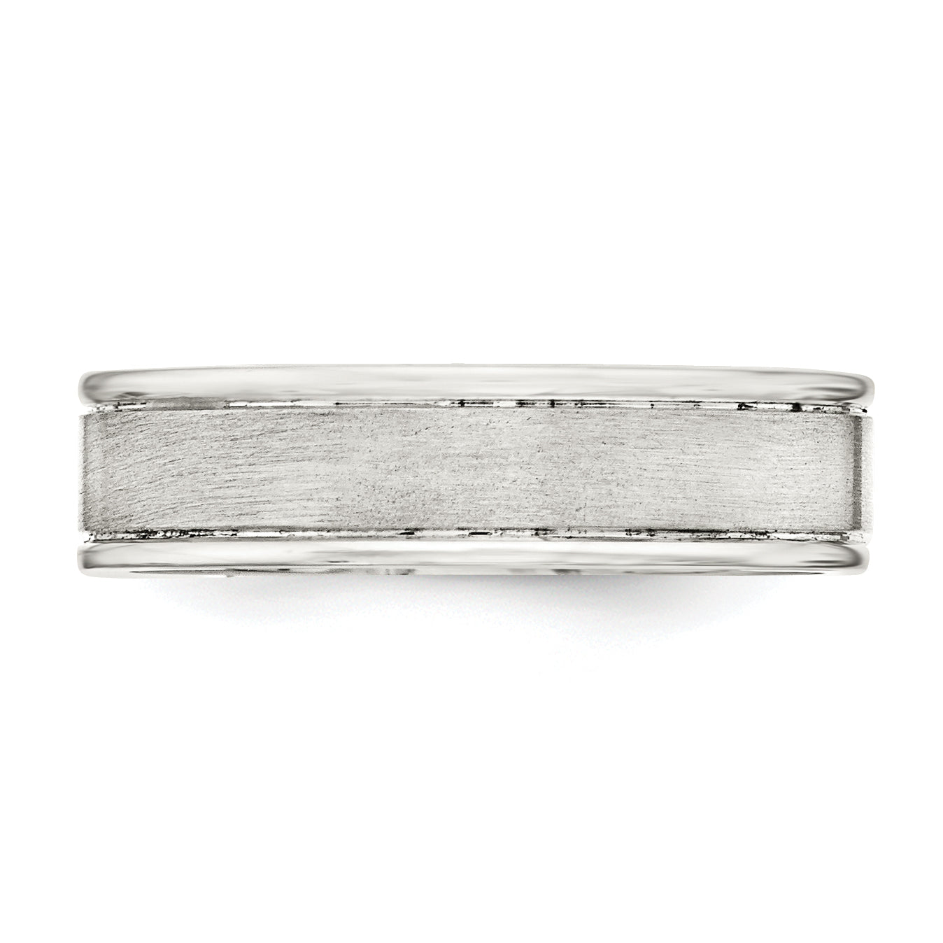 Sterling Silver 6mm Brushed Fancy Band