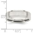 Sterling Silver 6mm Brushed Fancy Band
