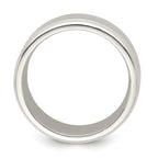 Sterling Silver 6mm Polished Flat Beveled Edge Fancy Band