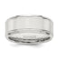 Sterling Silver 6mm Brushed Flat Beveled Edge Fancy Band Size 13.5