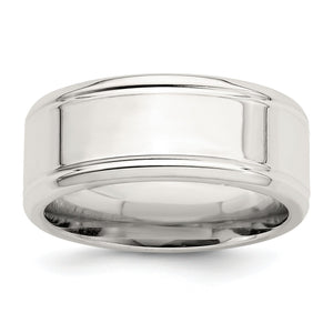 Sterling Silver 6mm Polished Flat Beveled Edge Fancy Band - Sophia Jewelers