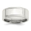 Sterling Silver 6mm Polished Flat Beveled Edge Fancy Band