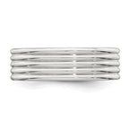 Sterling Silver 7mm Polished 5-Row Fancy Band