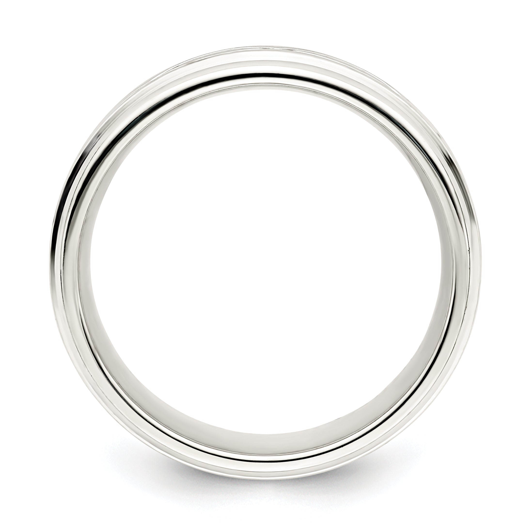 Sterling Silver 7mm Polished Intertwined Band