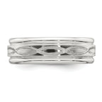 Sterling Silver 7mm Polished Intertwined Band