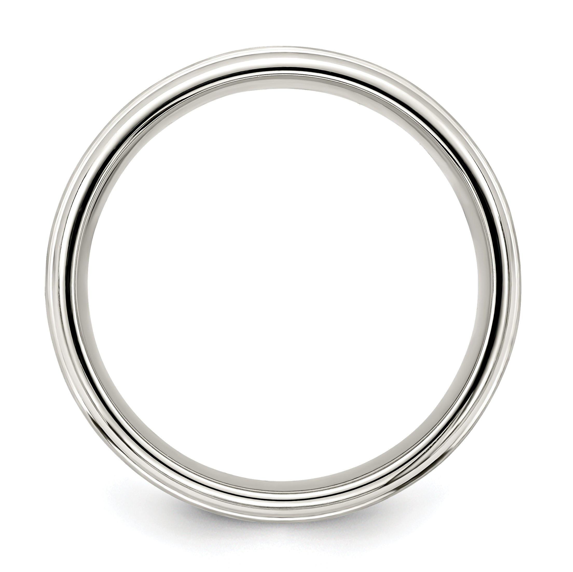 Sterling Silver 7mm Brushed Flat Intertwined Design Beveled Edge Fancy Band Size 13.5