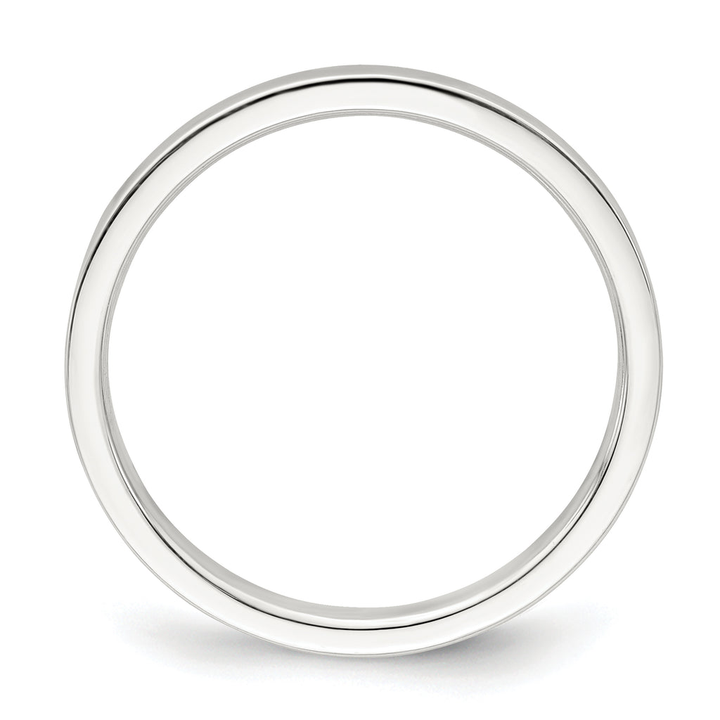 Sterling Silver Flat Wedding Band 2mm