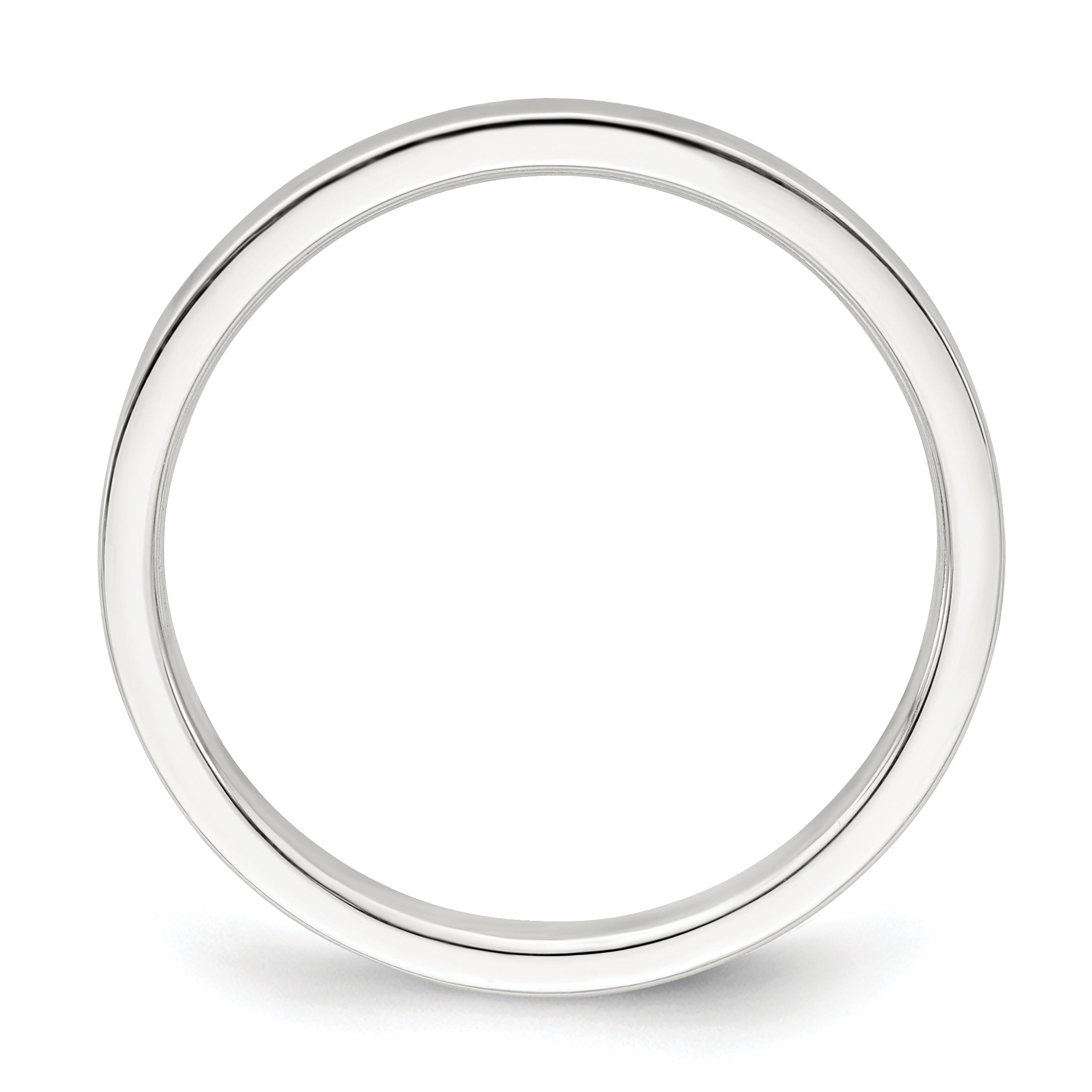 Sterling Silver Flat Wedding Band 2mm