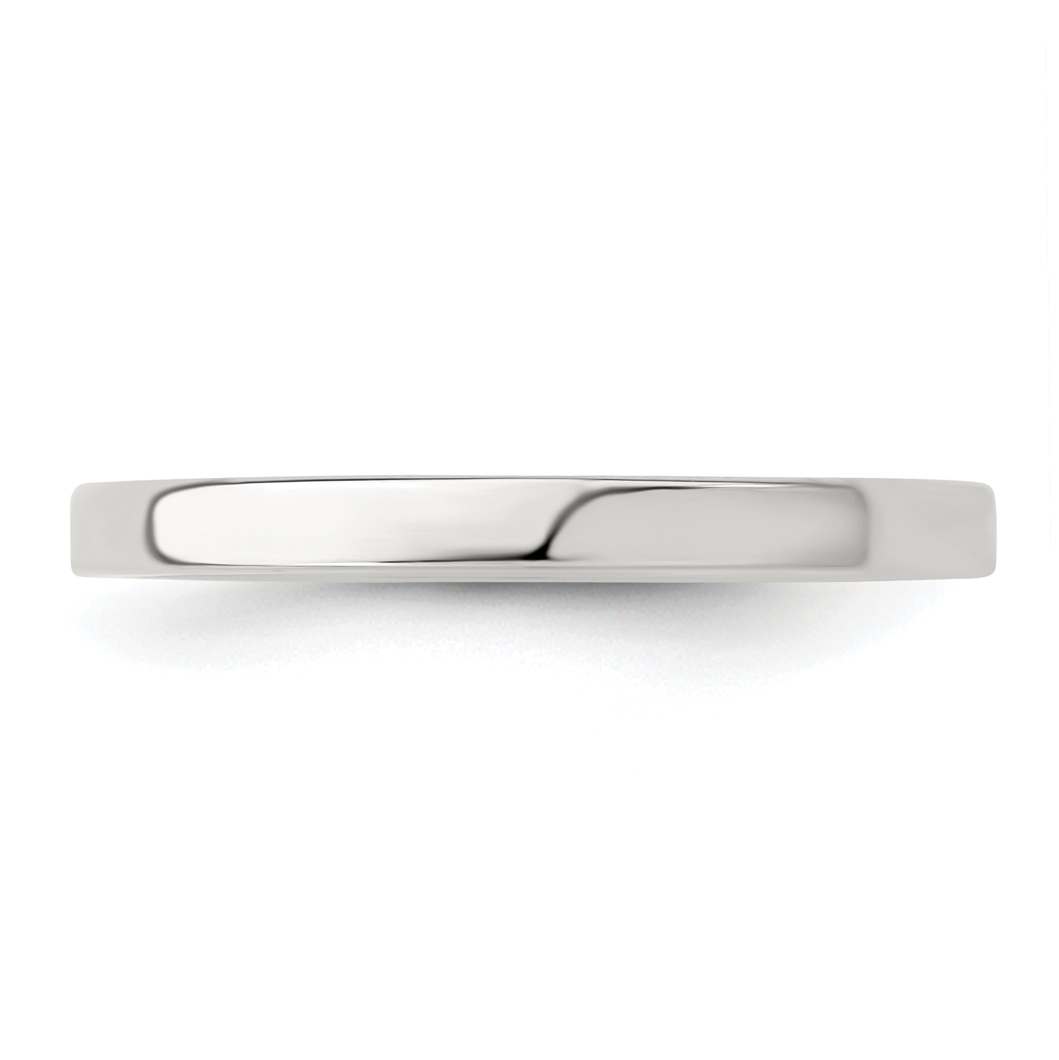 Sterling Silver Flat Wedding Band 2mm