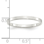 Sterling Silver 2mm Lightweight Flat Size 4 Band