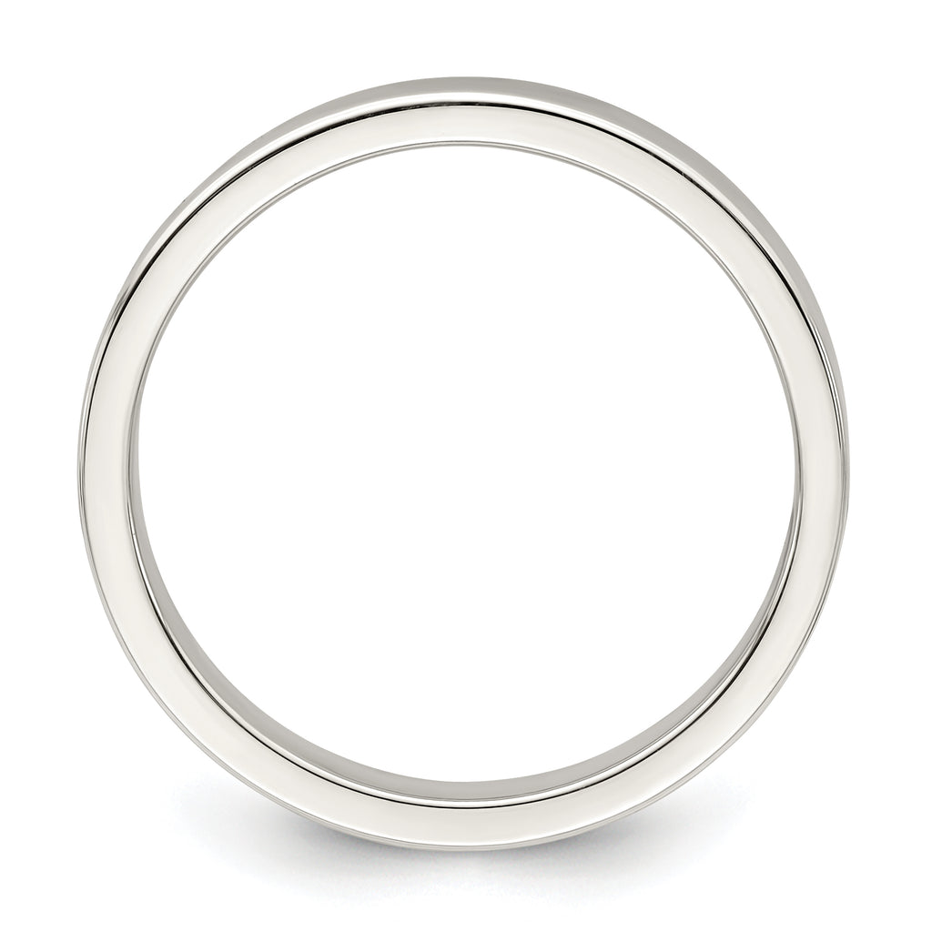 Sterling Silver Flat Wedding Band 3mm