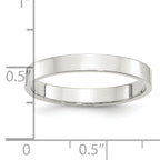 Sterling Silver Flat Wedding Band 3mm