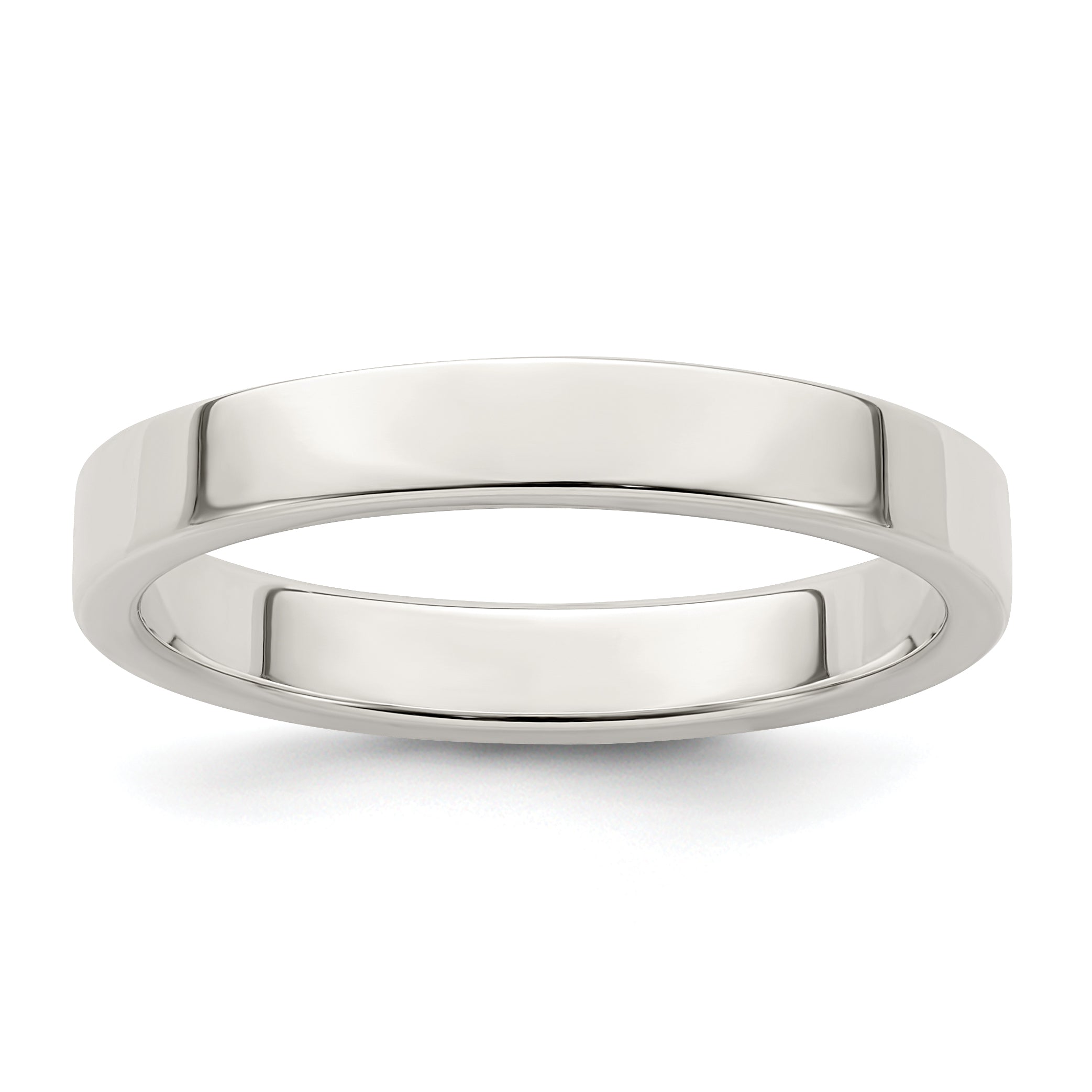 Sterling Silver Flat Wedding Band 3mm Main image