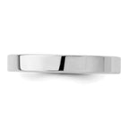 Sterling Silver Rhodium-plated 3mm Flat Size 8 Band