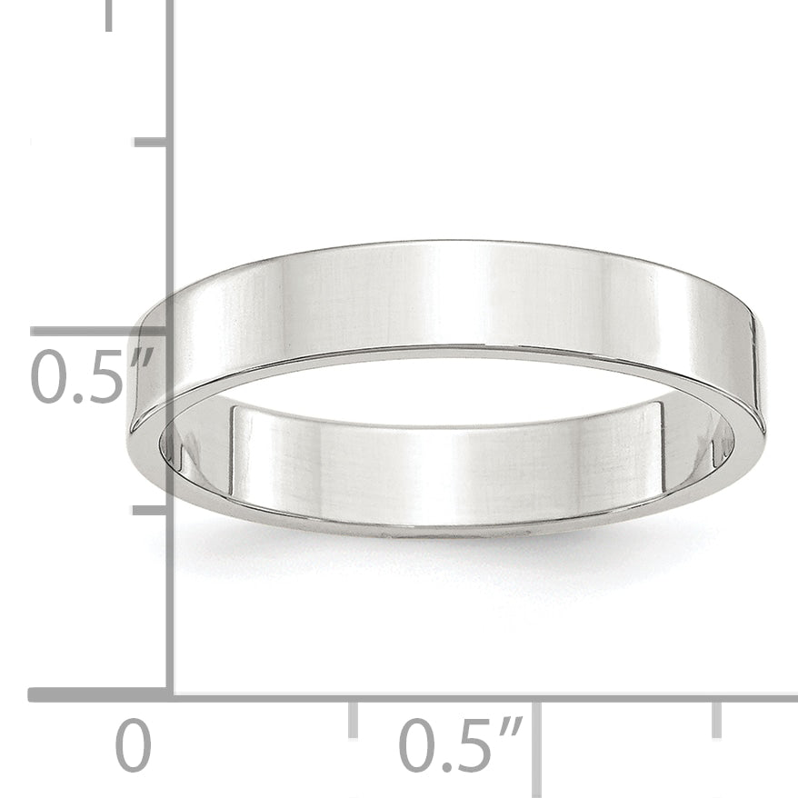 Sterling Silver 4mm Lightweight Flat Size 13.5 Band