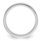 Sterling Silver Rhodium-plated 4mm Flat Size 4 Band