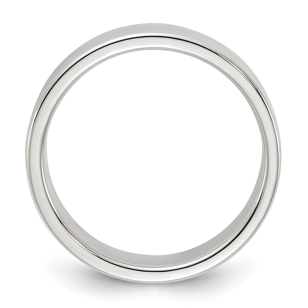 Sterling Silver Flat Wedding Band 5mm
