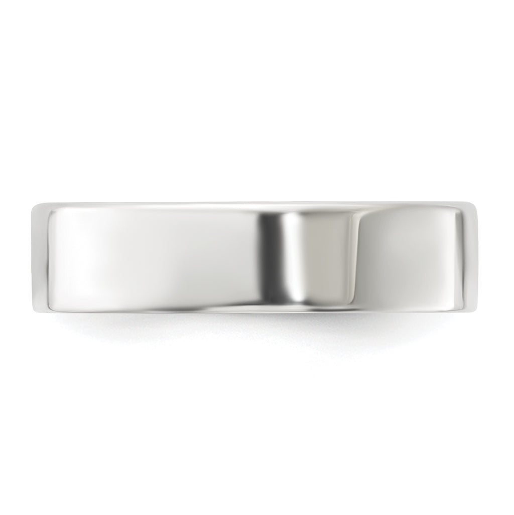 Sterling Silver Flat Wedding Band 5mm