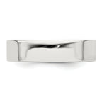 Sterling Silver Flat Wedding Band 5mm
