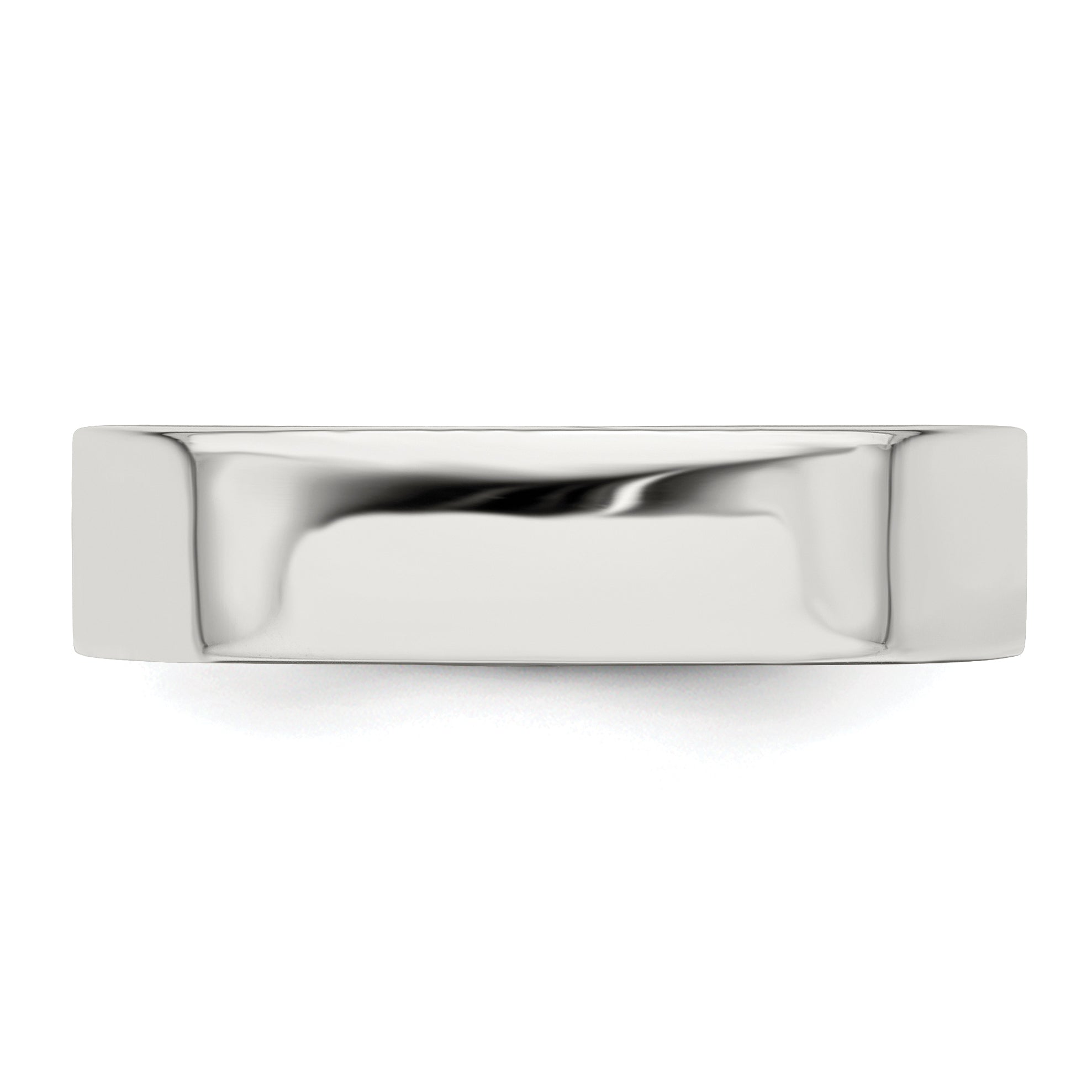 Sterling Silver Flat Wedding Band 5mm