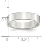 Sterling Silver Flat Wedding Band 5mm