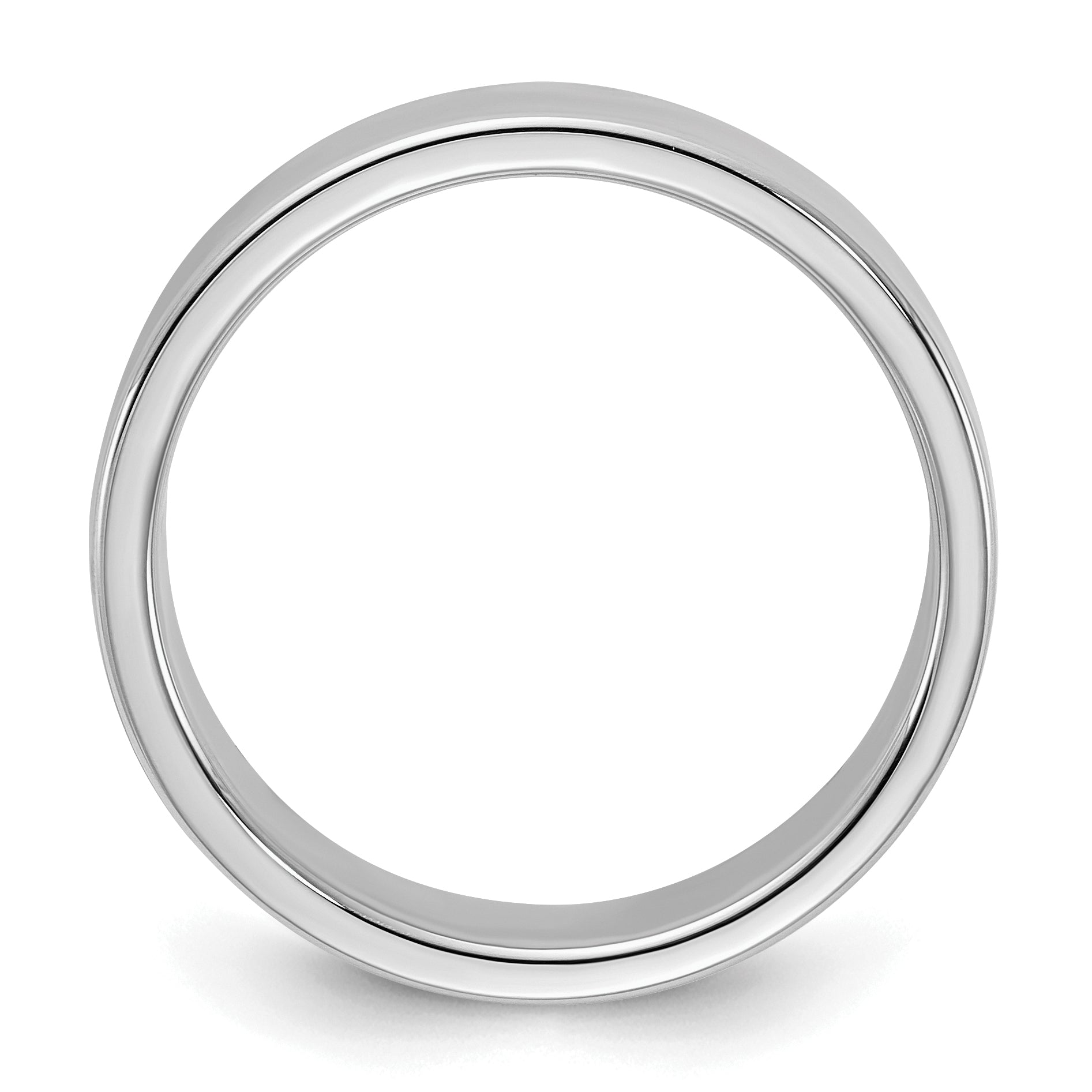 Sterling Silver Rhodium-plated 5mm Flat Size 4 Band Secondary image
