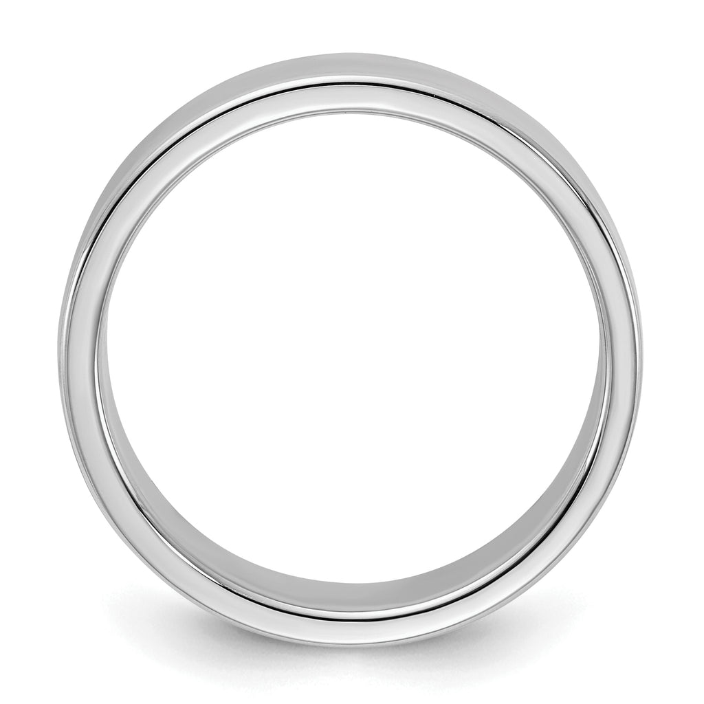 Sterling Silver Rhodium-plated 5mm Flat Size 13.5 Band