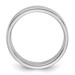 Sterling Silver Rhodium-plated 5mm Flat Size 13.5 Band