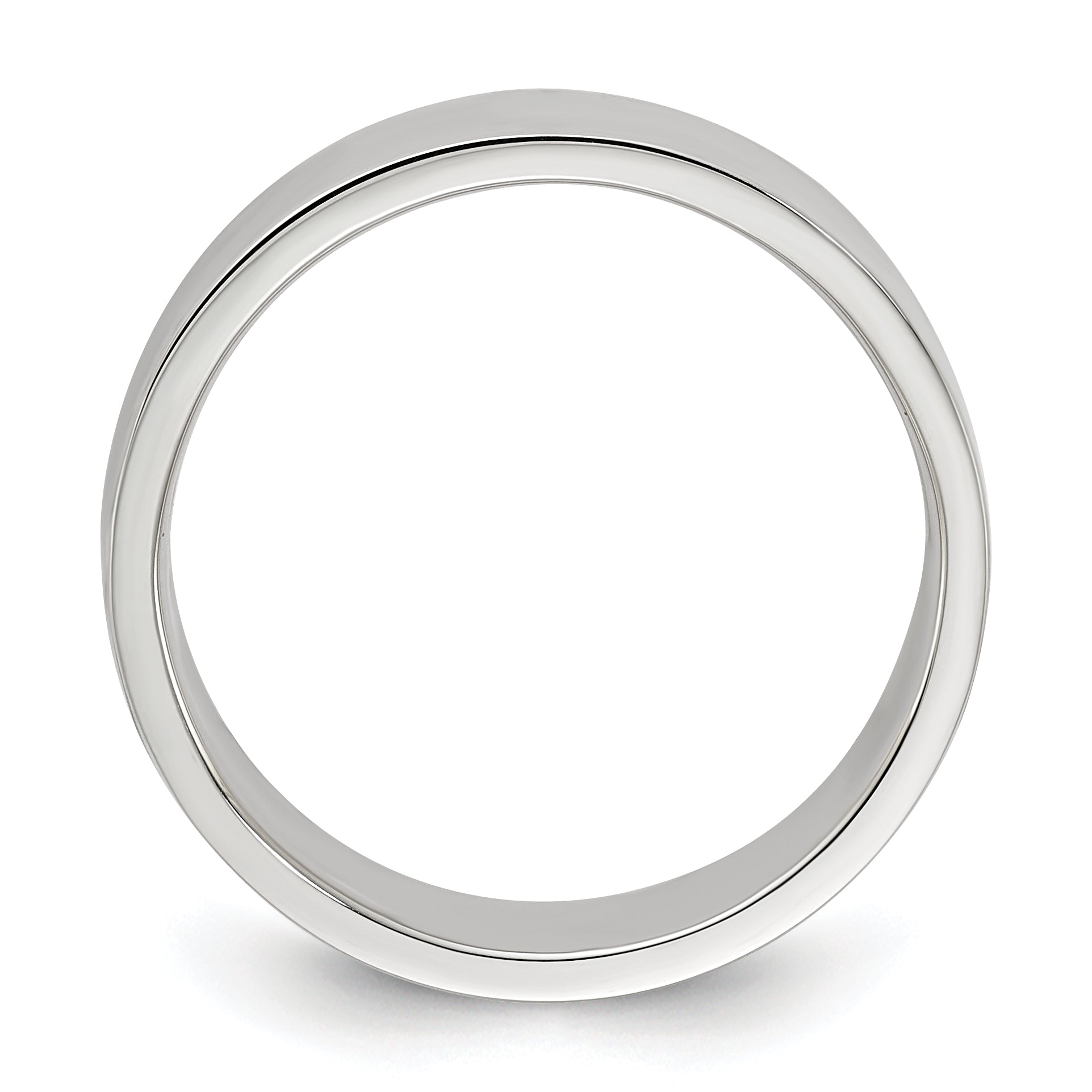 Sterling Silver Flat Wedding Band 6mm Secondary image