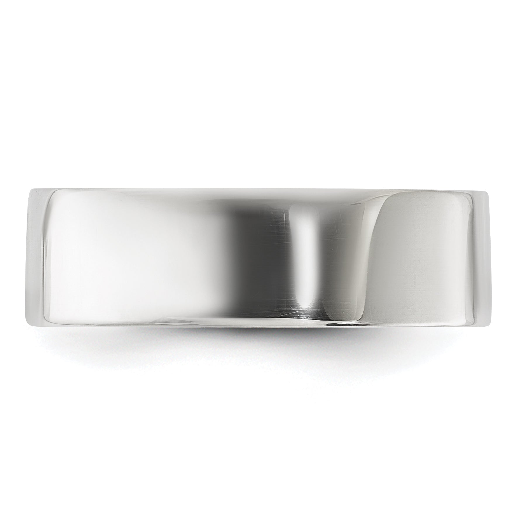 Sterling Silver Flat Wedding Band 6mm