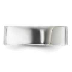 Sterling Silver 6mm Lightweight Flat Size 13.5 Band