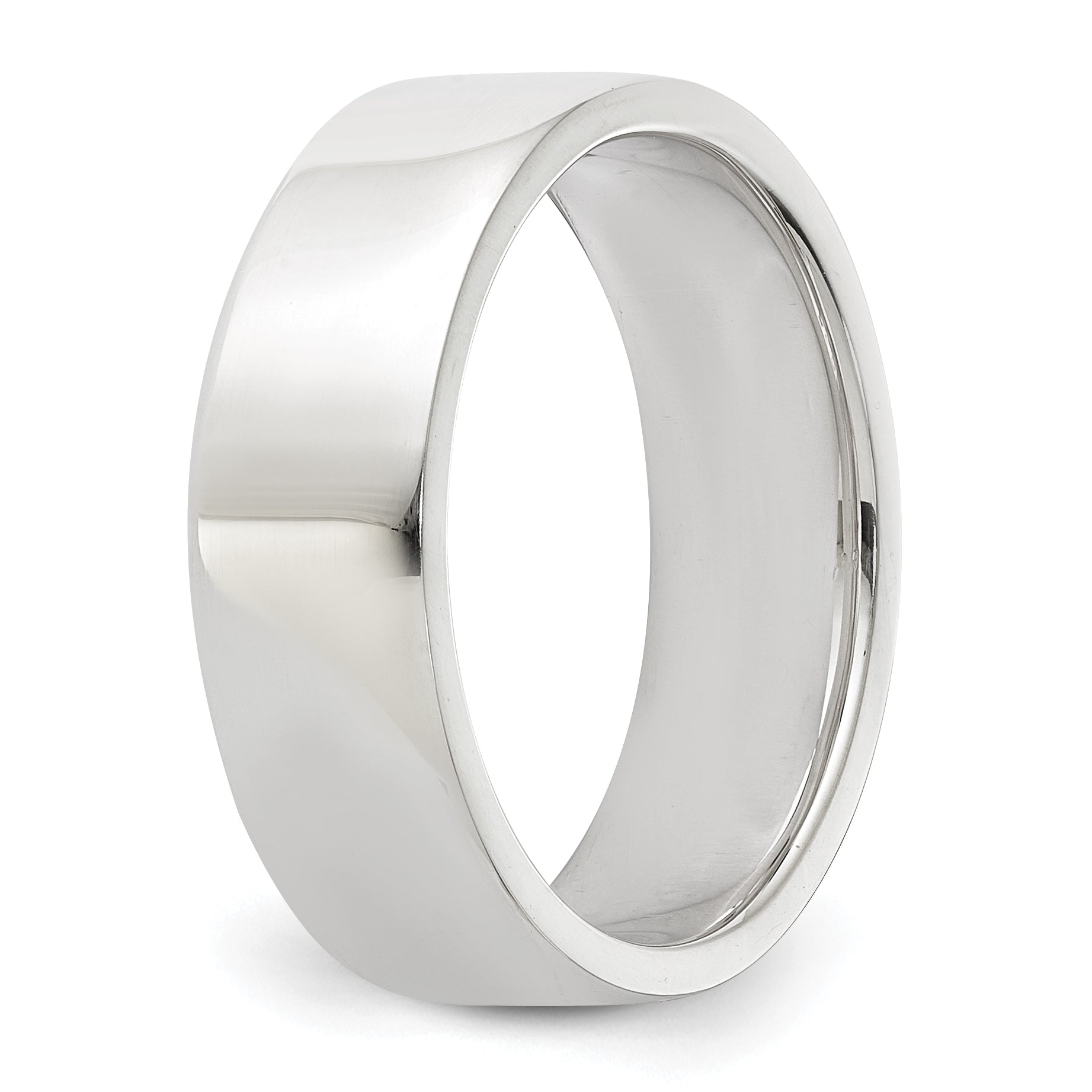 Sterling Silver Flat Wedding Band 6mm