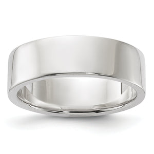 Sterling Silver Flat Wedding Band 6mm - Sophia Jewelers