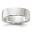 Sterling Silver Flat Wedding Band 6mm