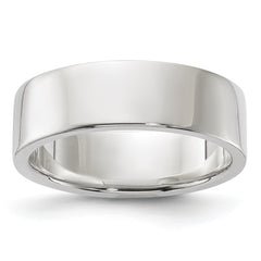 Sterling Silver 6mm Lightweight Flat Size 13.5 Band