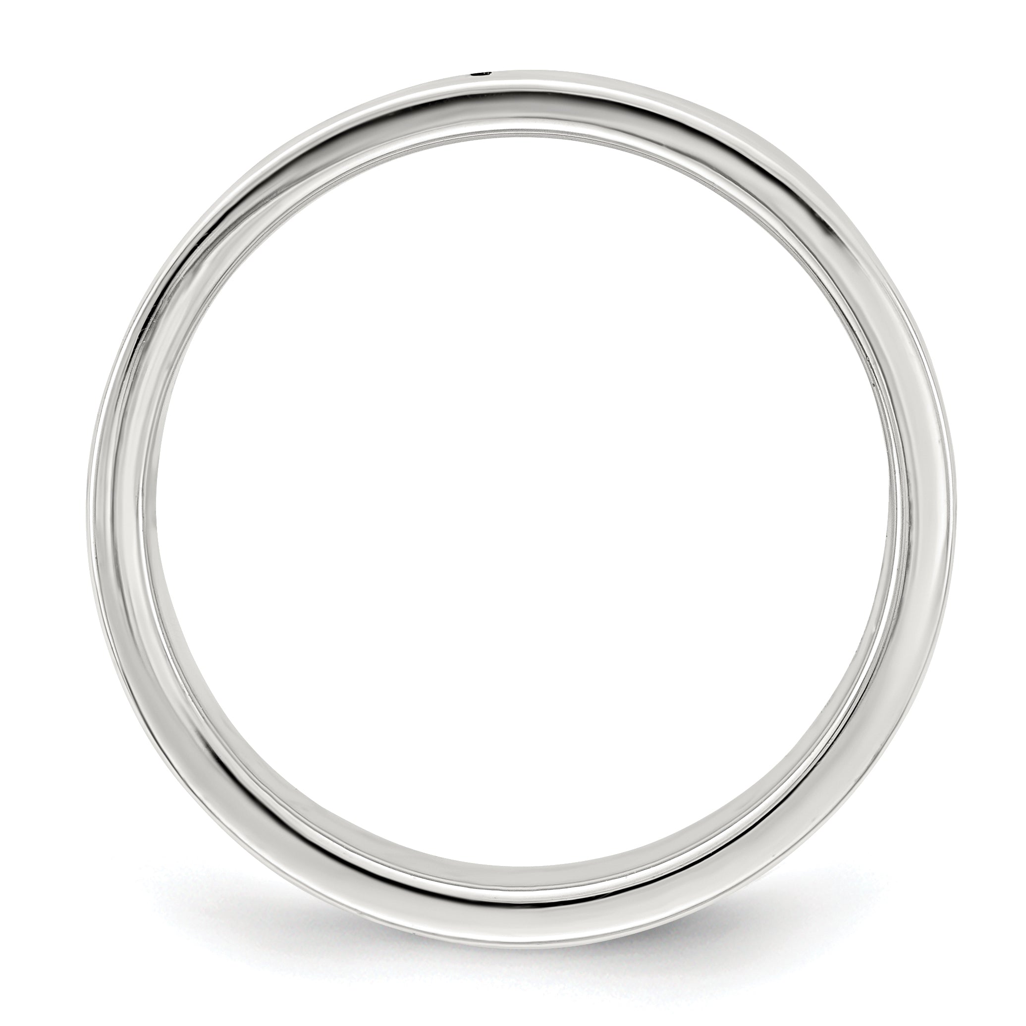 Sterling Silver Flat Wedding Band 7mm Secondary image