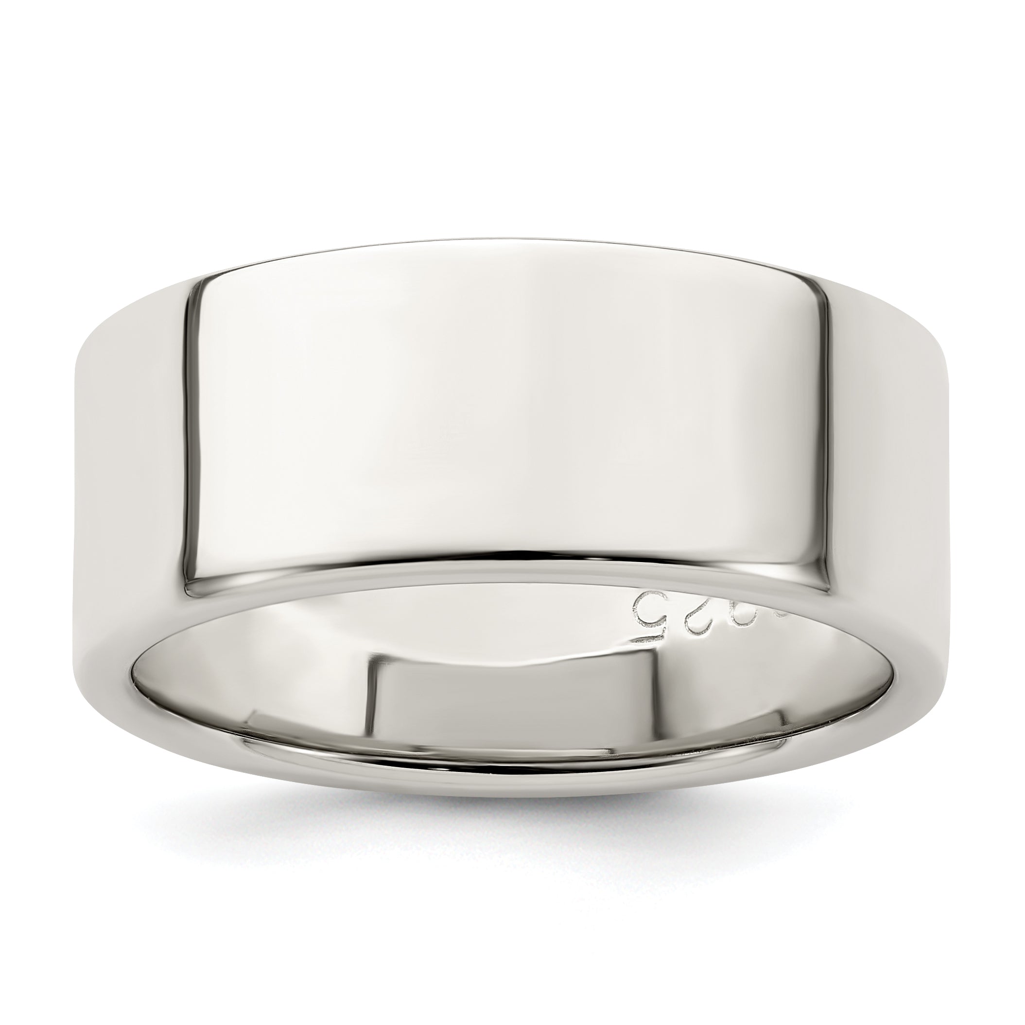 Sterling Silver Flat Wedding Band 8mm Main image