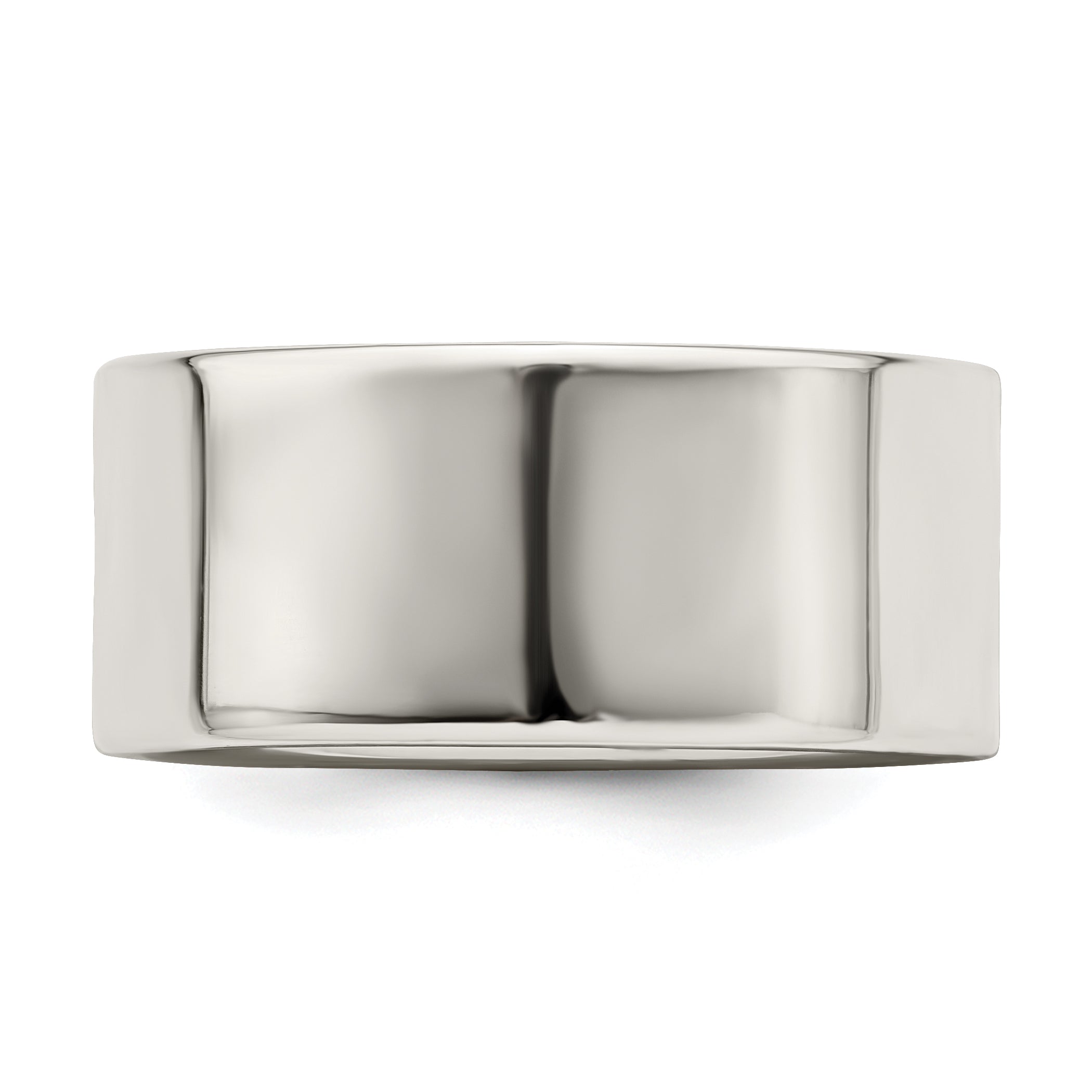 Sterling Silver Flat Wedding Band 9mm