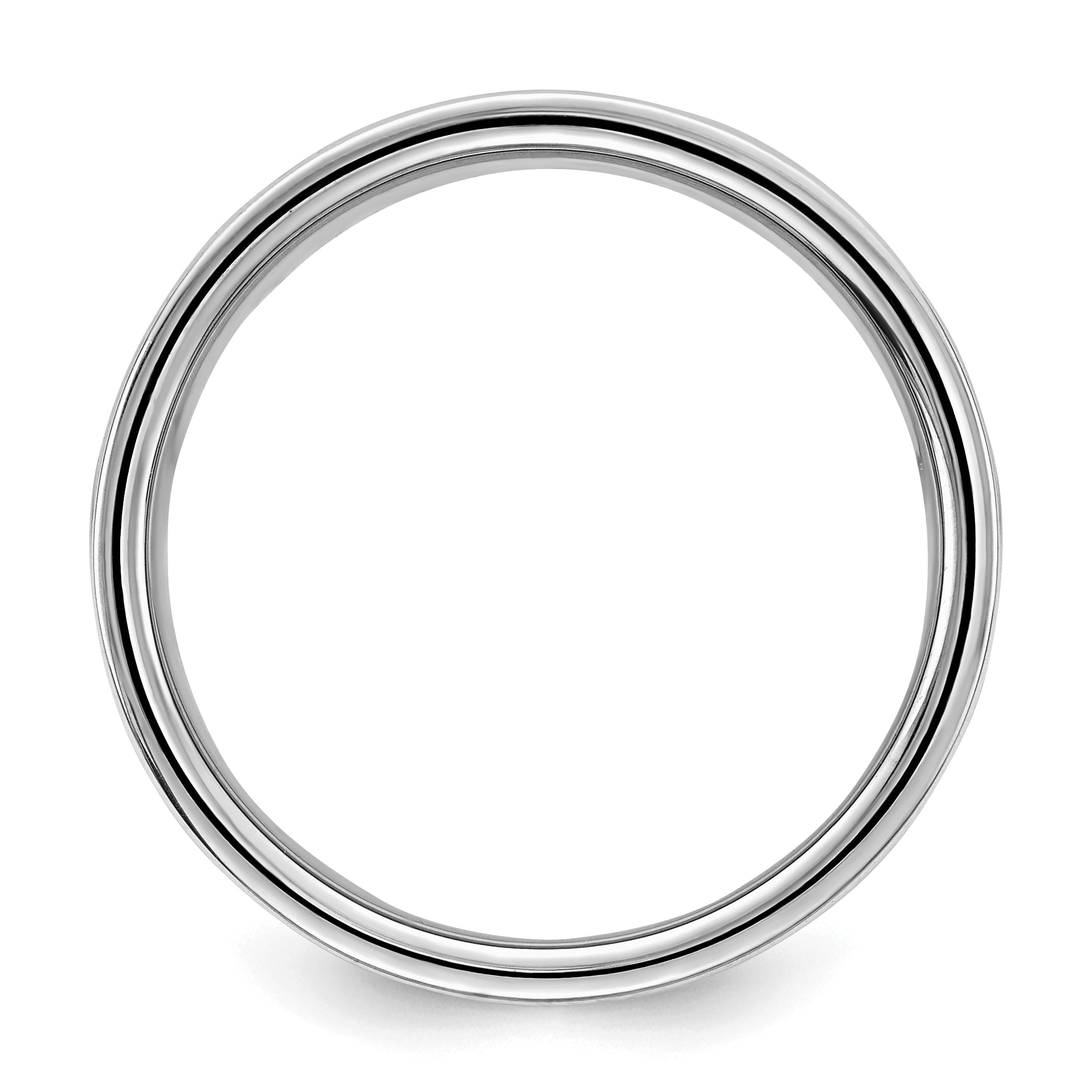 Sterling Silver Rhodium-Plated Flat Wedding Band 9mm