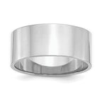 Sterling Silver Rhodium-Plated Flat Wedding Band 9mm