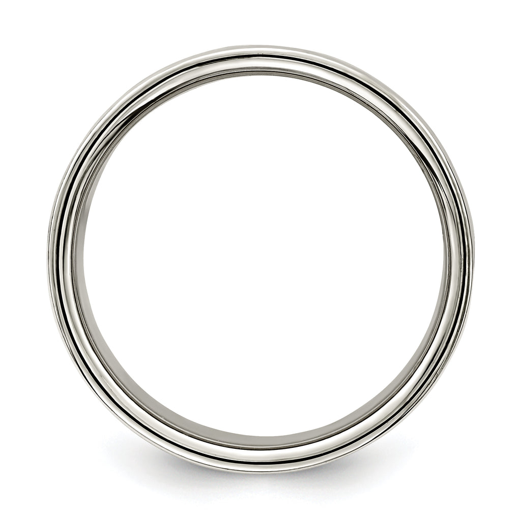 Sterling Silver 10mm Lightweight Flat Size 13 Band