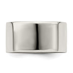 Sterling Silver Flat Wedding Band 10mm