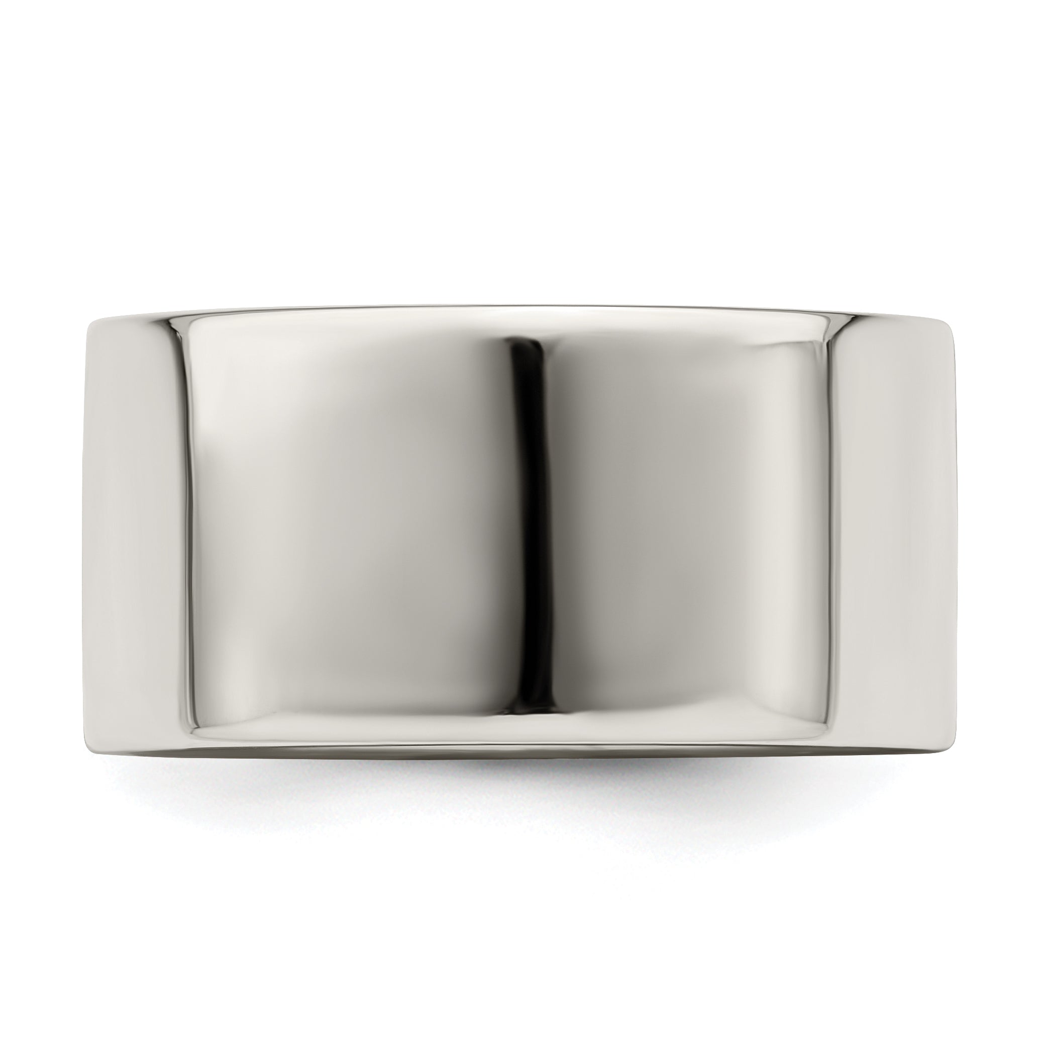Sterling Silver 10mm Lightweight Flat Size 13 Band