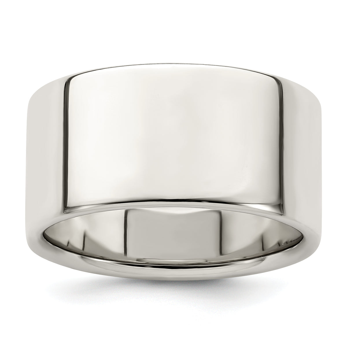 Sterling Silver 10mm Lightweight Flat Size 13.5 Band