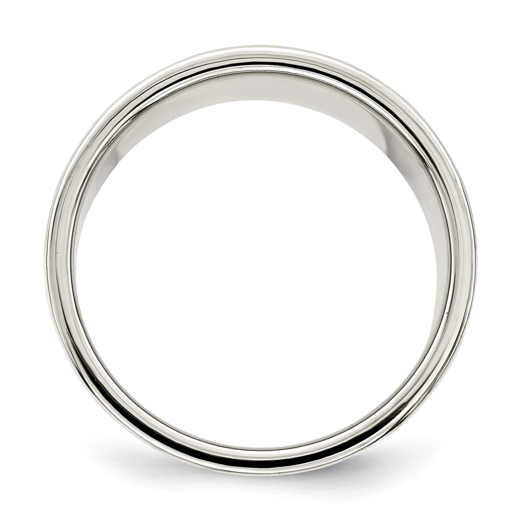 Sterling Silver 12mm Lightweight Flat Size 7 Band
