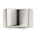 Sterling Silver 12mm Lightweight Flat Size 7 Band